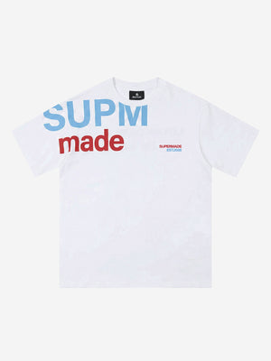 Oversized Letter Print Cotton T-Shirt