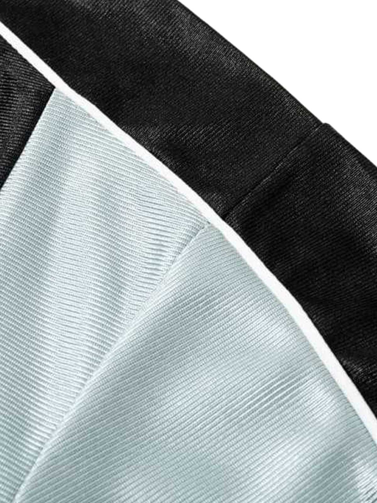Contrast Stitching Letter Jersey T-shirt 