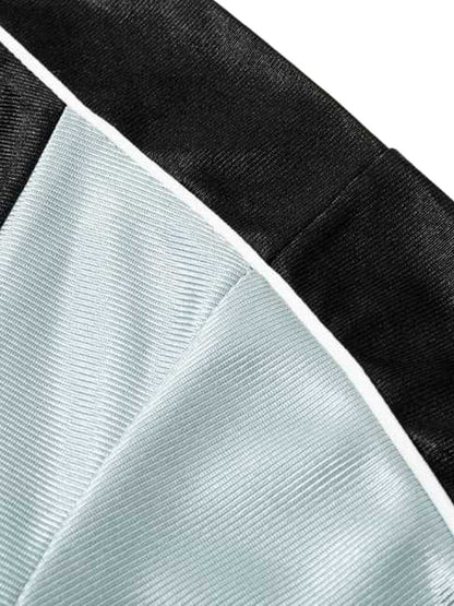 Contrast Stitching Letter Jersey T-shirt 