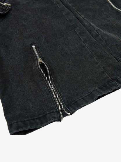 Punk Rivet Multi-Zip Metal Baggy Jeans 