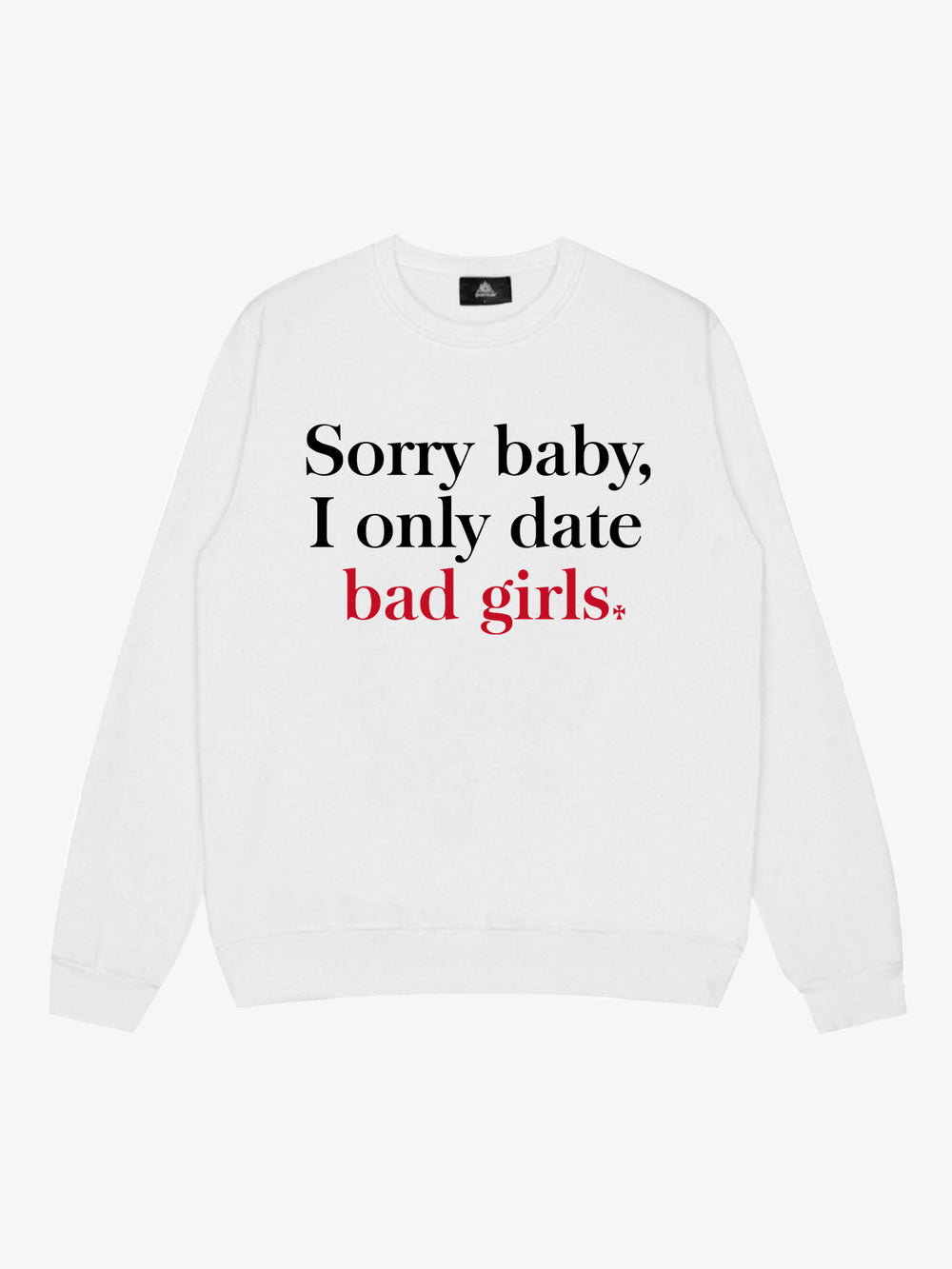 Street Contrast Design Slogan Print Round Neck Sweatshirt 