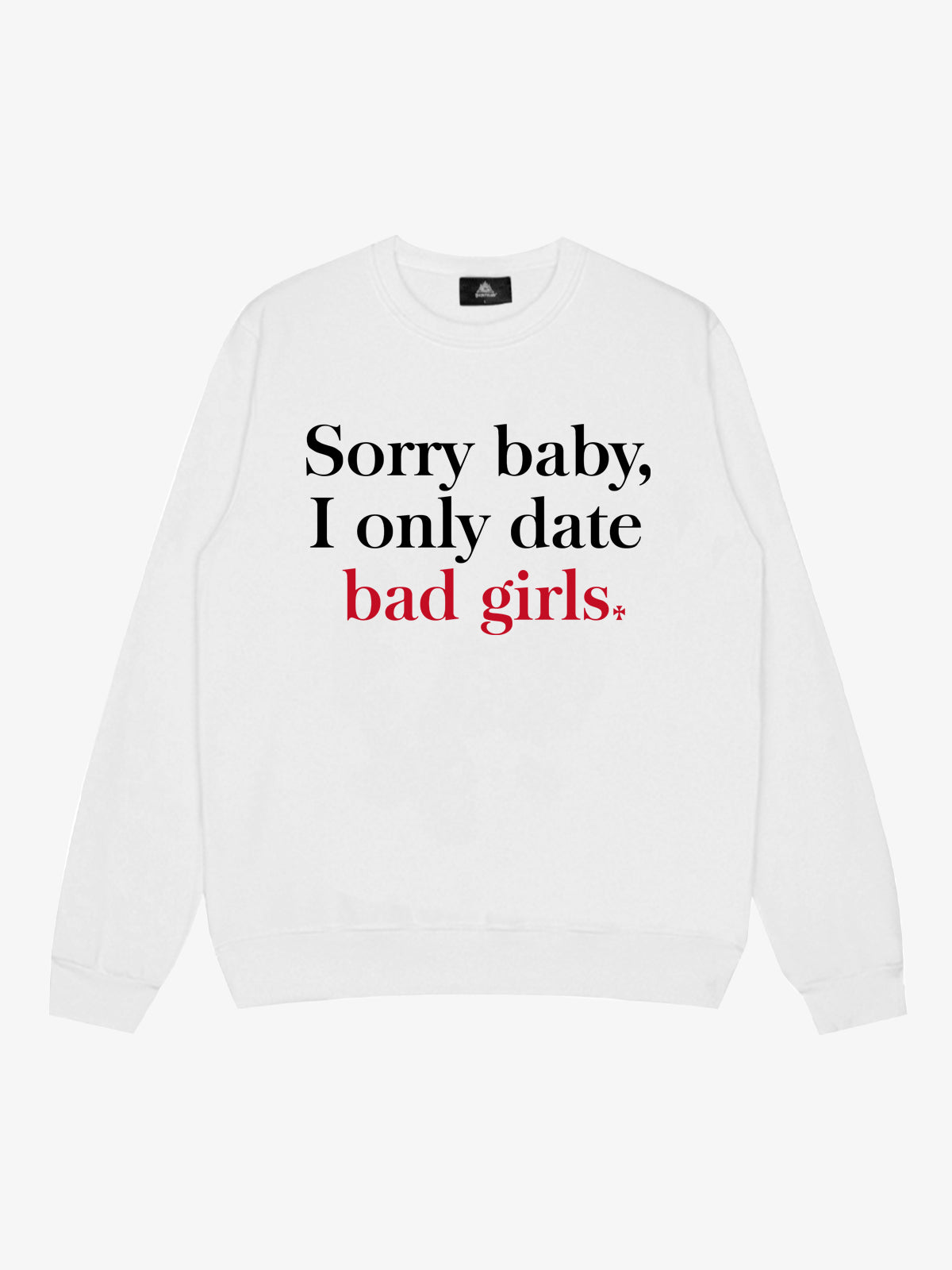 Thesupermade Street Contrast Design Letter Print Round Neck Sweatshirt 