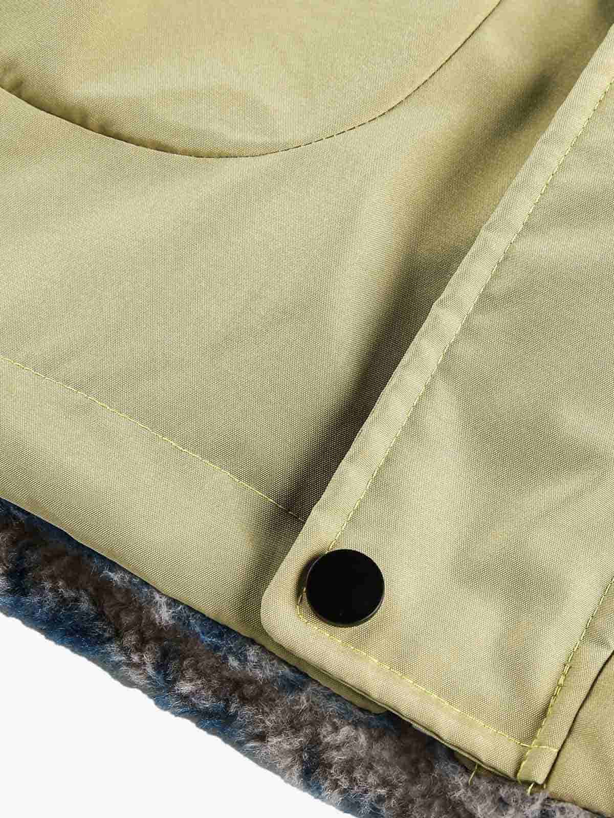 Winter Essential Faux Fur Trimmed Puffer Jacket with Arrow Buckle Design 