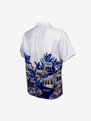 Vintage Seascape Camp Collar Boxy Shirt 