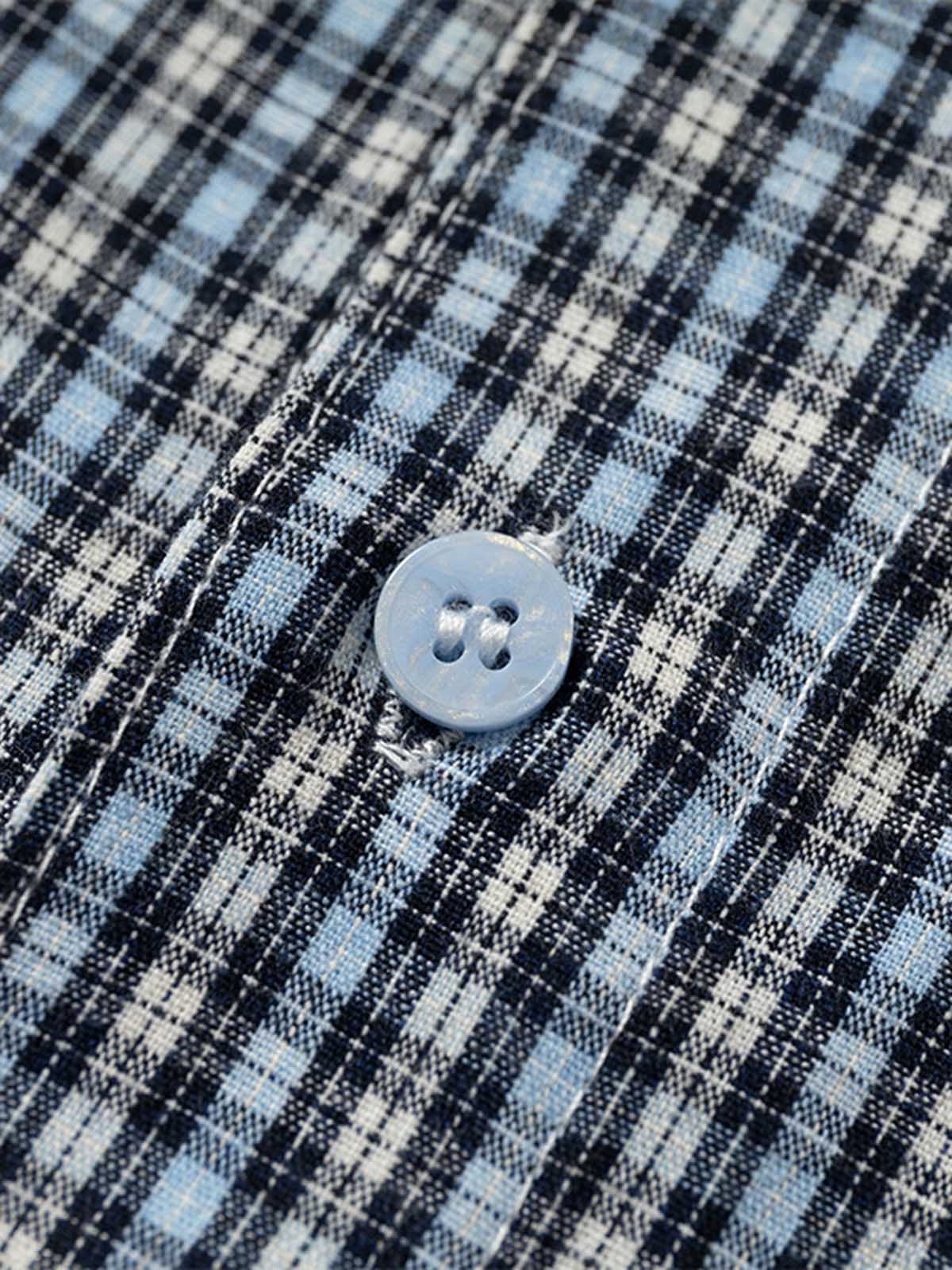 Thesupermade Double-layered Plaid Deconstructed Shirt 