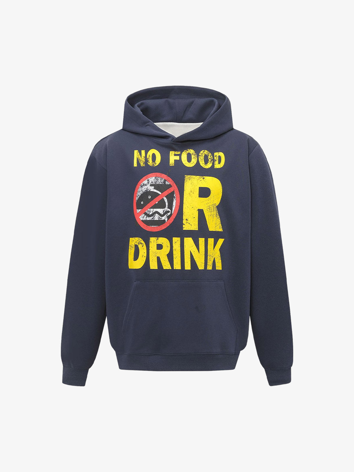 No Food or Drink Graphic Hoodie for Casual Wear 