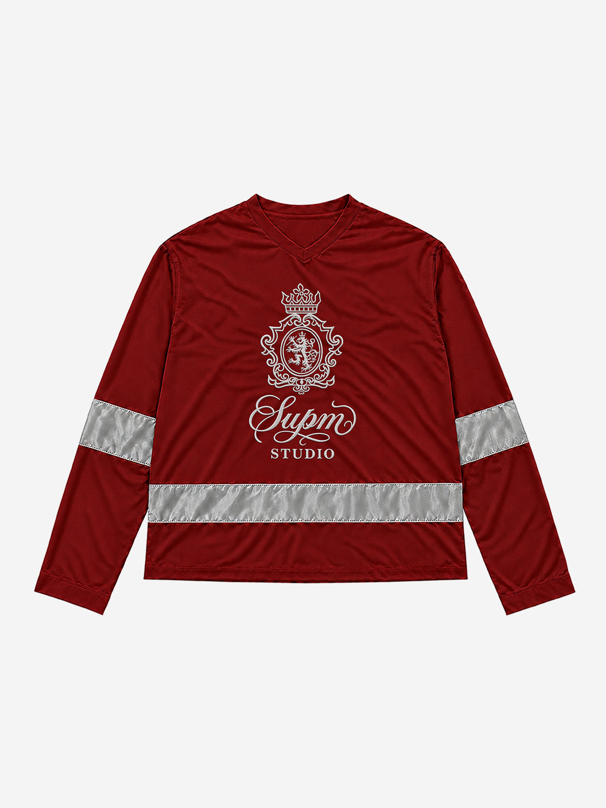 Reflective Patchwork Embroidered Long Sleeve Tee