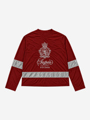 Reflective Patchwork Embroidered Long Sleeve Tee