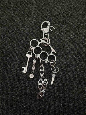 Knuckle Duster Multi-Charm Keychain 