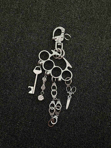 Knuckle Duster Multi-Charm Keychain 