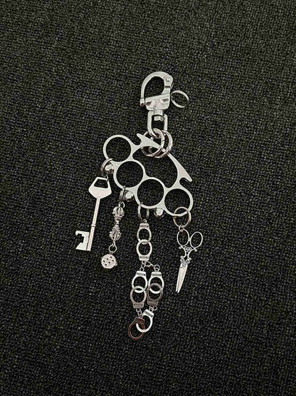 Knuckle Duster Multi-Charm Keychain 