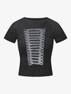 Ribbed Knit Top – Stretch Cotton Blend Fitted Essential