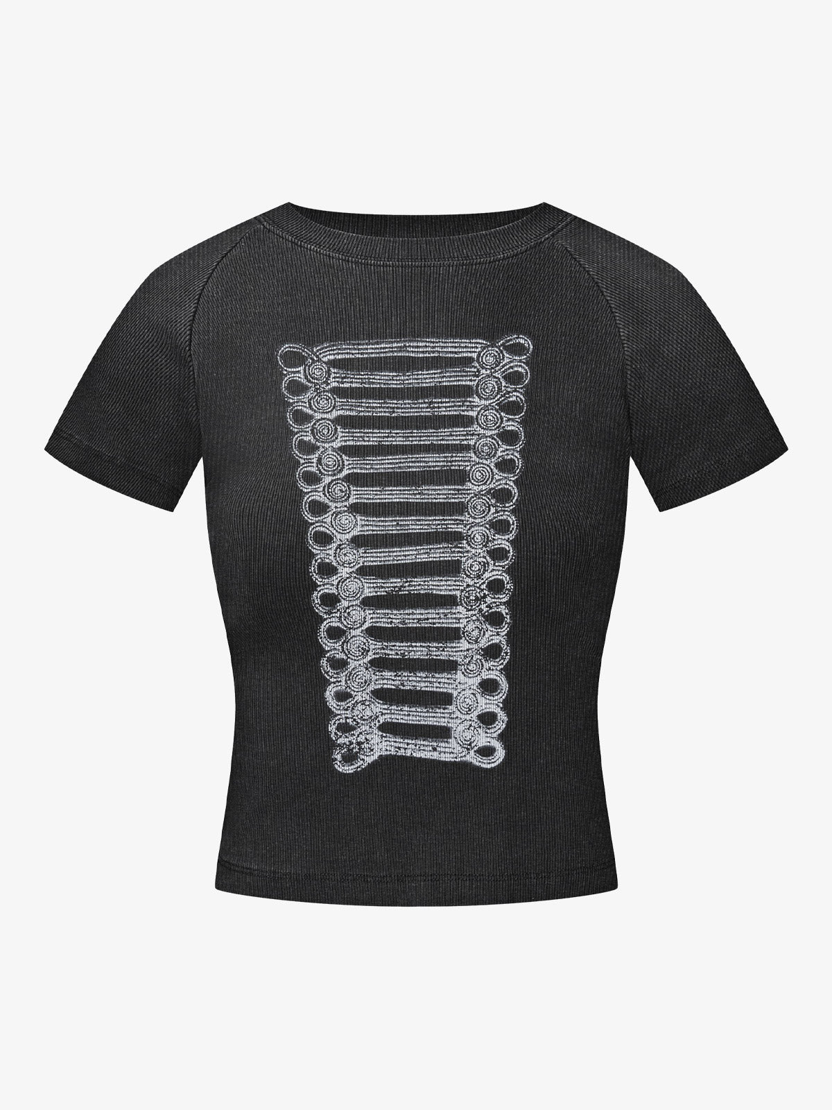 Geripptes Strickoberteil