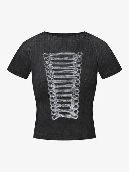 Geripptes Stricktop – Figurbetontes Basic-Teil aus Stretch-Baumwollmischung