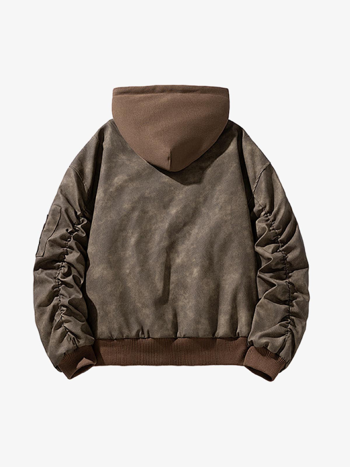 Stylish Velvet Bomber Jacket with Leather Collar for Men 