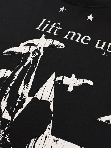 Retro Star Print Long-Sleeved T-Shirt 