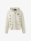 Jacquard Hooded Knit Cardigan