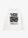 SupermadeTrendy Retro Graffiti Character Hooded Sweatshirt 