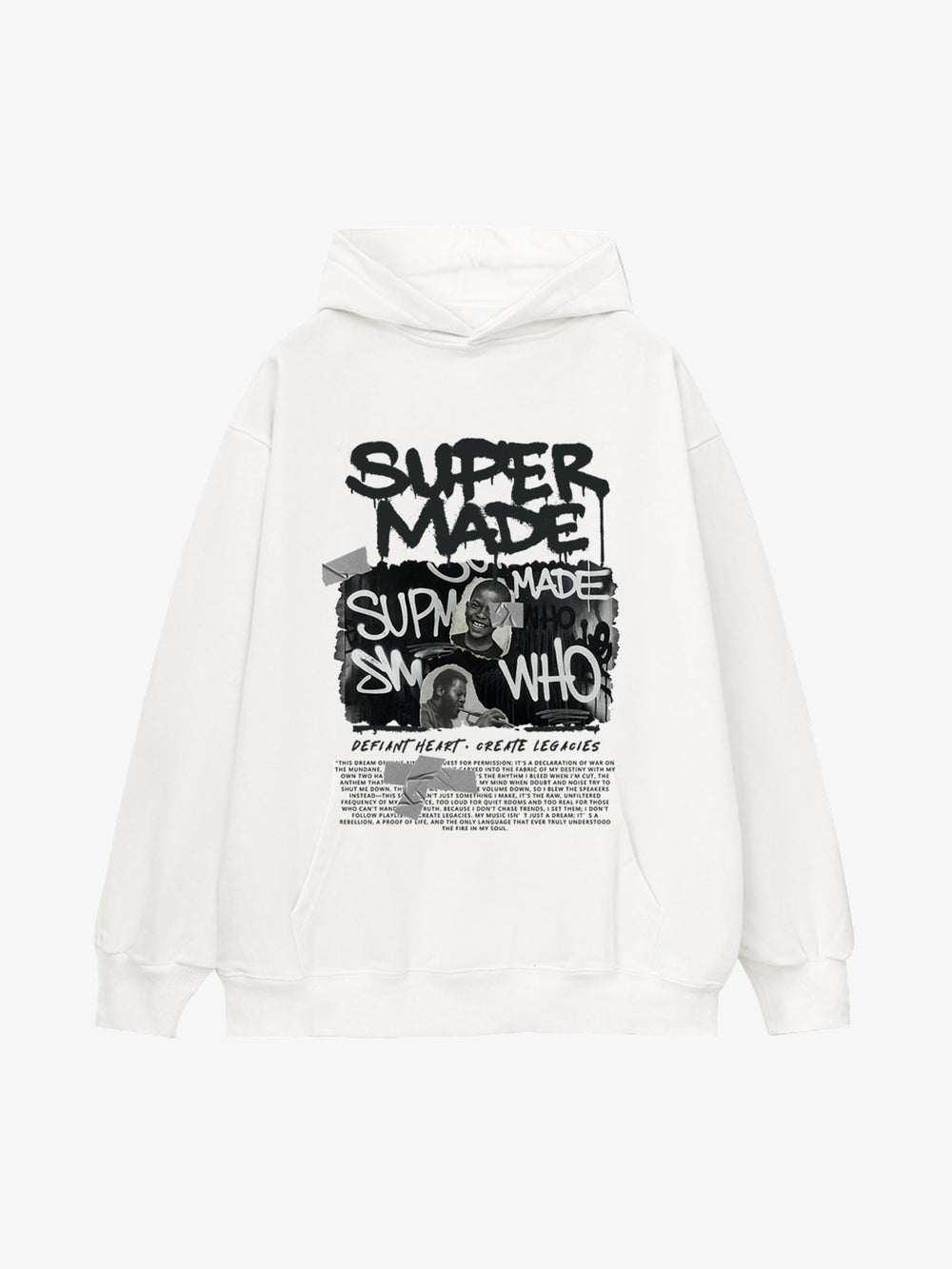 Trendy Retro Graffiti Character Hoodie 