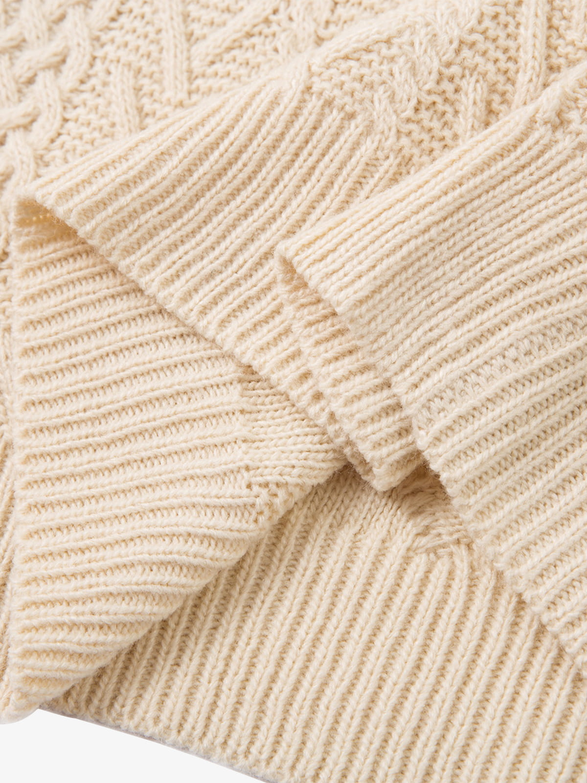 Elegant Cable Knit Sweater with Button Placket for Women 