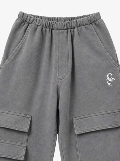 Washed Wide-Leg Sweatpants