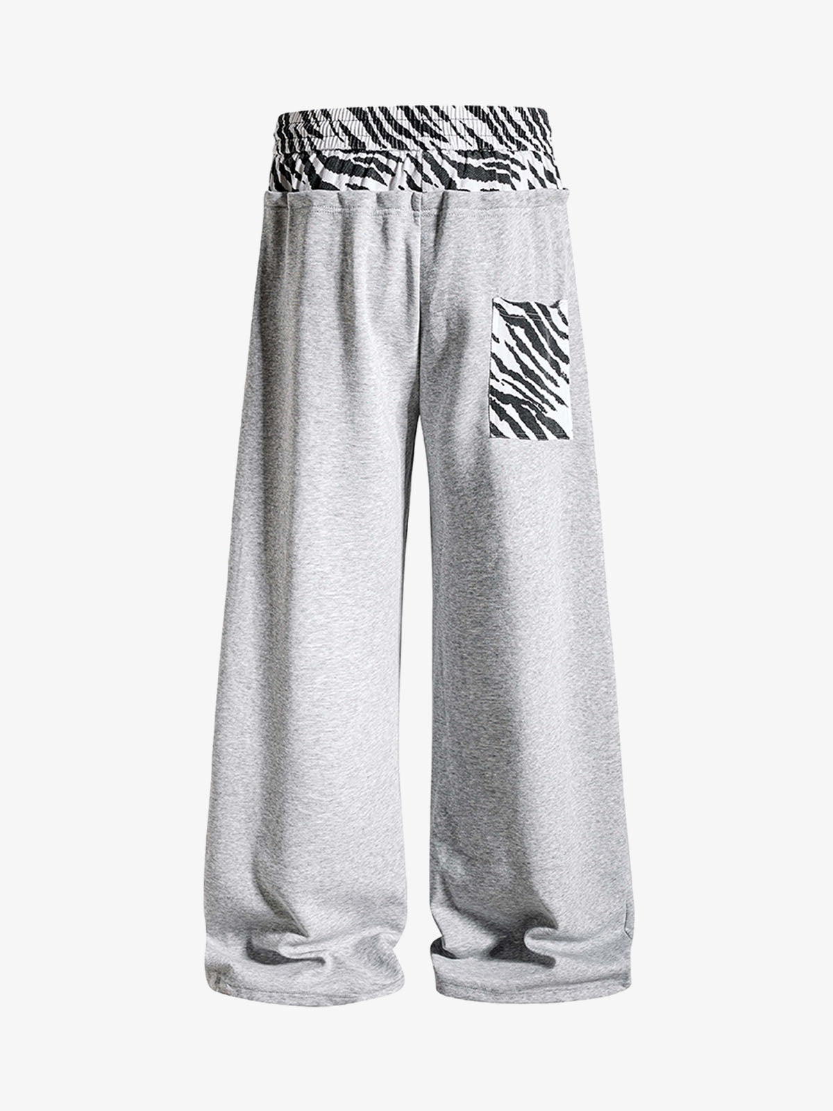 Zebra Patch Star Graphic Wide-Leg Sweatpants