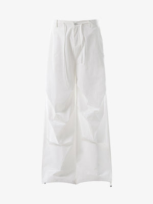 Vintage Drawstring Draped Embroidered Wide Leg Pants 