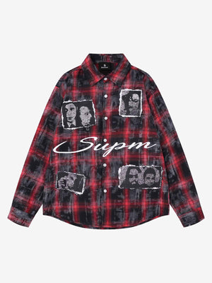 Plaid Dark Graphic Shirt