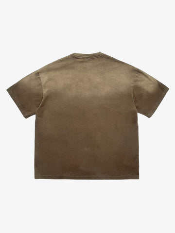 Distressed Graphic Print Crewneck T-Shirt