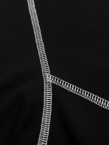 Leopard-Panel Slogan Quick-Dry Long Sleeve Tee