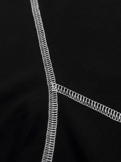 Leopard-Panel Slogan Quick-Dry Long Sleeve Tee
