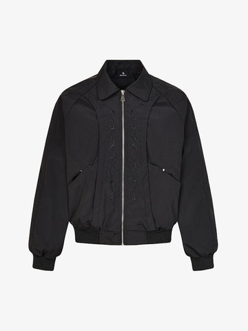 Deconstructed Patchwork Bomber Jacket