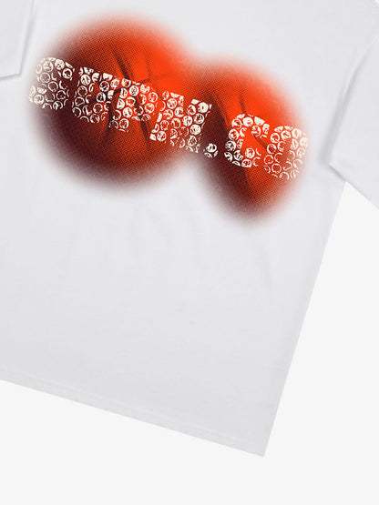 thesupermade-Foam texture basketball pattern print – Loose streetwear trendy T-shirt 