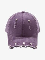 Distressed Rivet Detail Cap