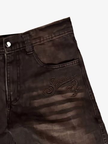 Scorpion Embroidered Jeans