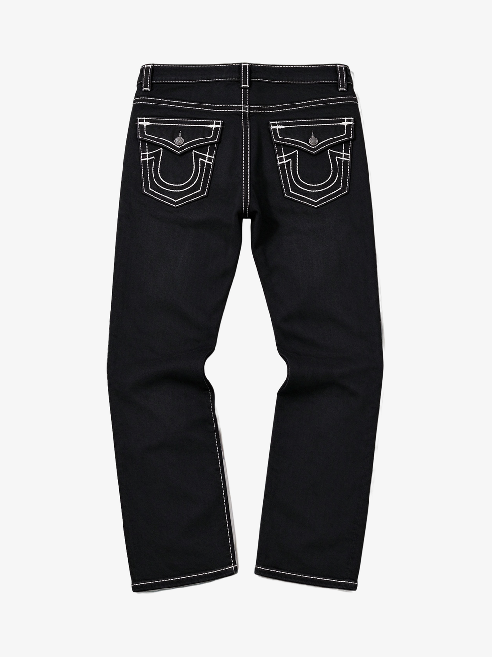 Contrast Stitch Straight Jeans