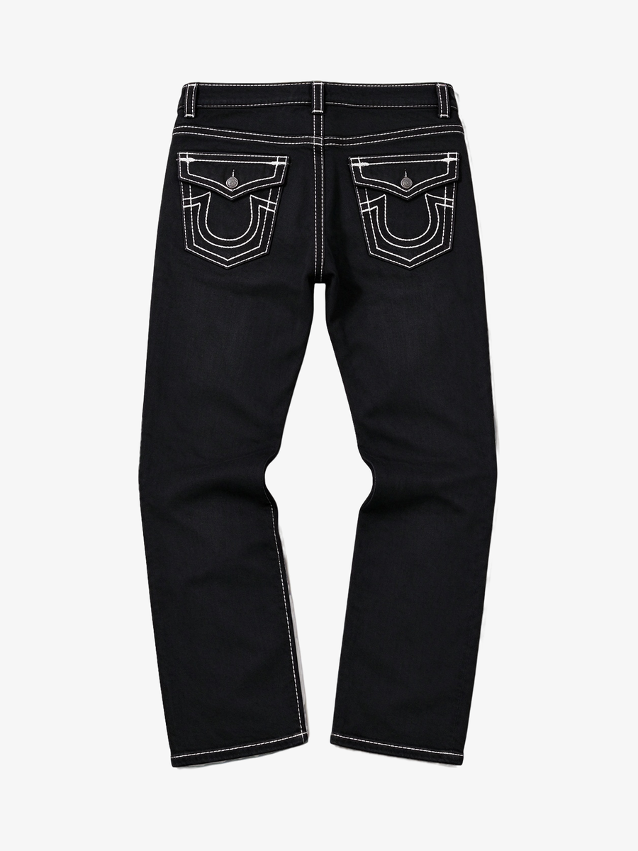 Contrast Stitch Straight Jeans