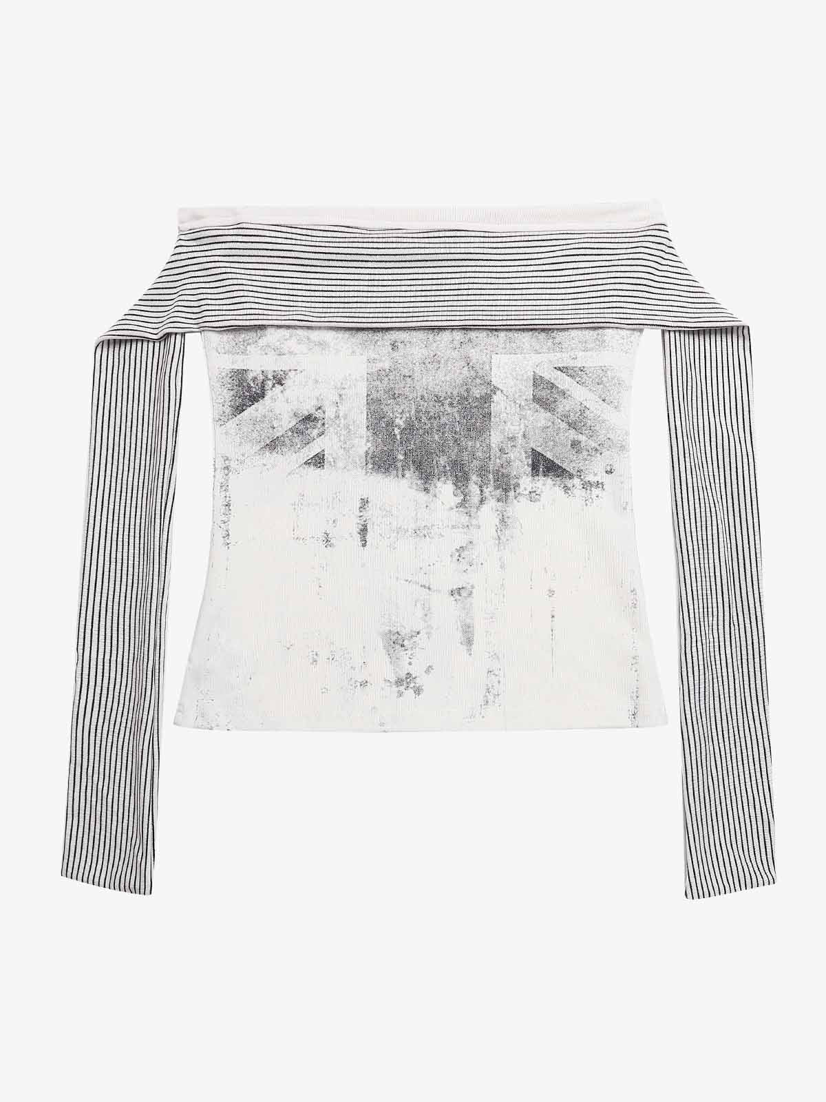 Striped Flag Graphic Tube Top