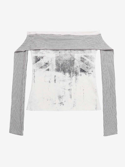 Striped Flag Graphic Tube Top