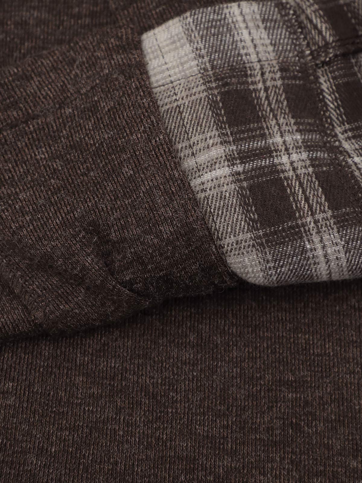 Embroidered Plaid Patchwork Shirt