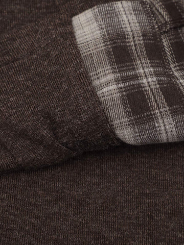 Embroidered Plaid Patchwork Shirt