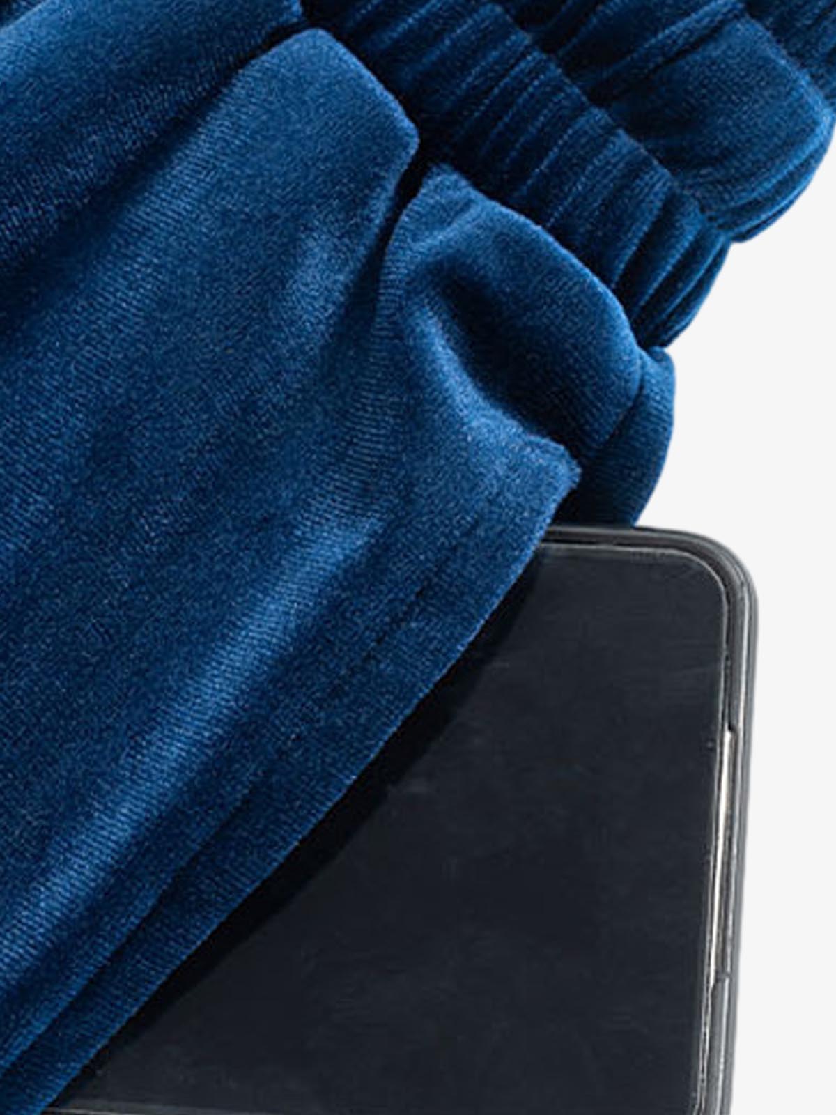 250G Velour Track Pants with White Stripe Design for Men and Women 