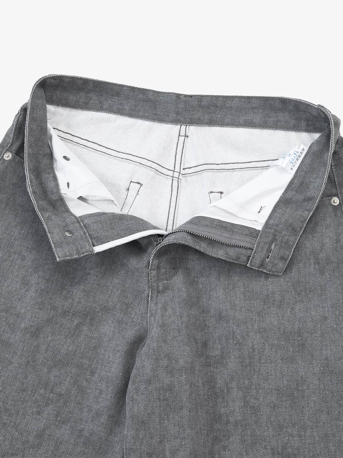 Retro Distressed Washed Texture Wide-Leg Pants 