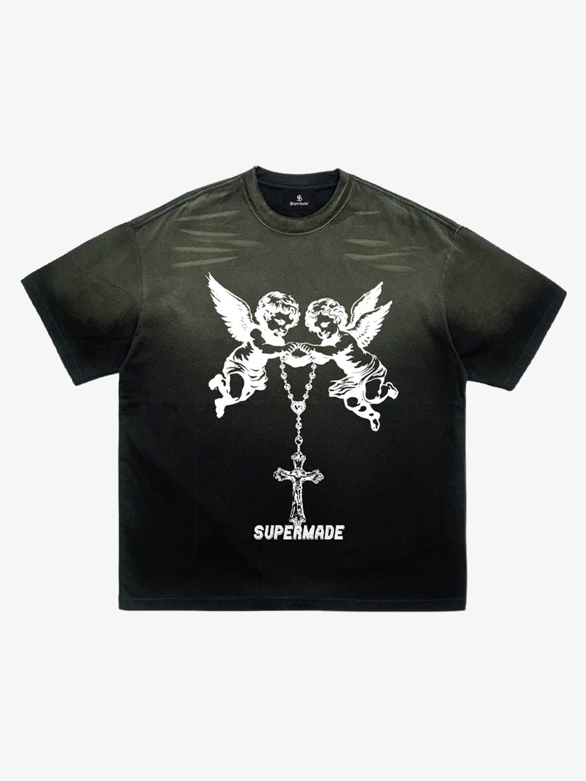 Twin Angels Cross Washed T-Shirt 