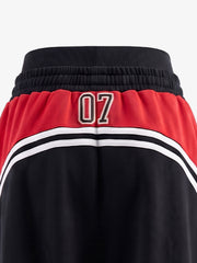 Graphic Color Block Double-Waist Sweatpants