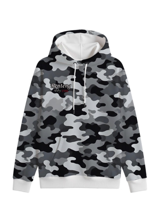 Camouflage Print Contrast Hoodie 