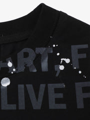 ストライプ文字グラフィック長袖Tシャツ