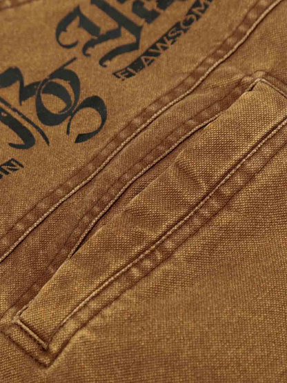 Fireman Clasp Washed Denim Knight Crest Jacket