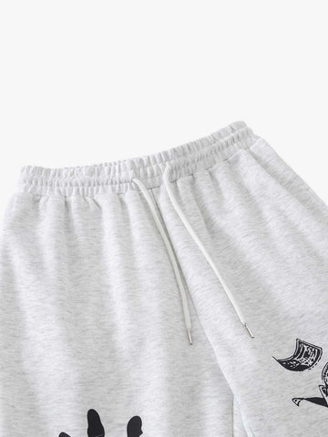 Dark Graphic Print Sweatpants 