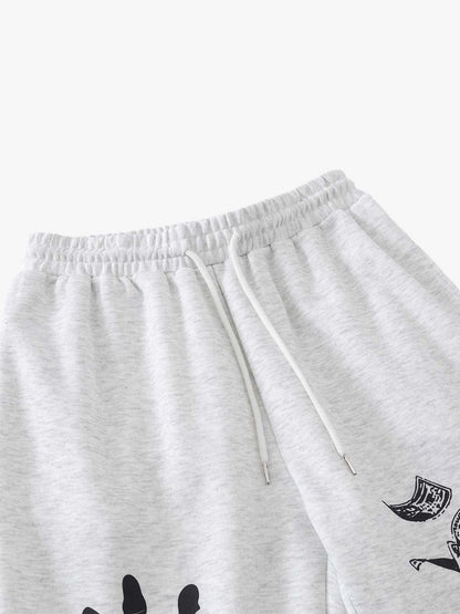 Dark Graphic Print Sweatpants 